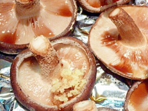 肉厚！原木椎茸でフォイル焼き。